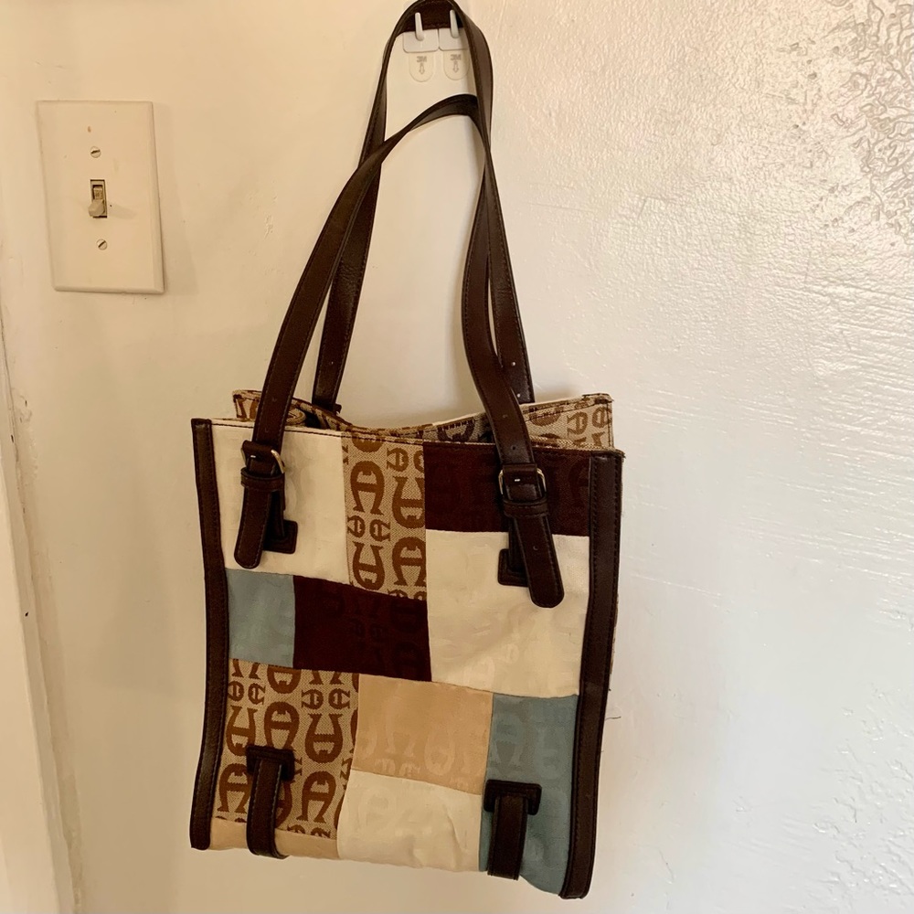 NWOT Vintage Etienne Aigner Patchwork Shopper Tote